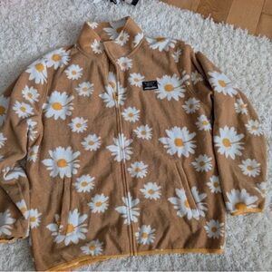 Brown Floral Fleece Jacket